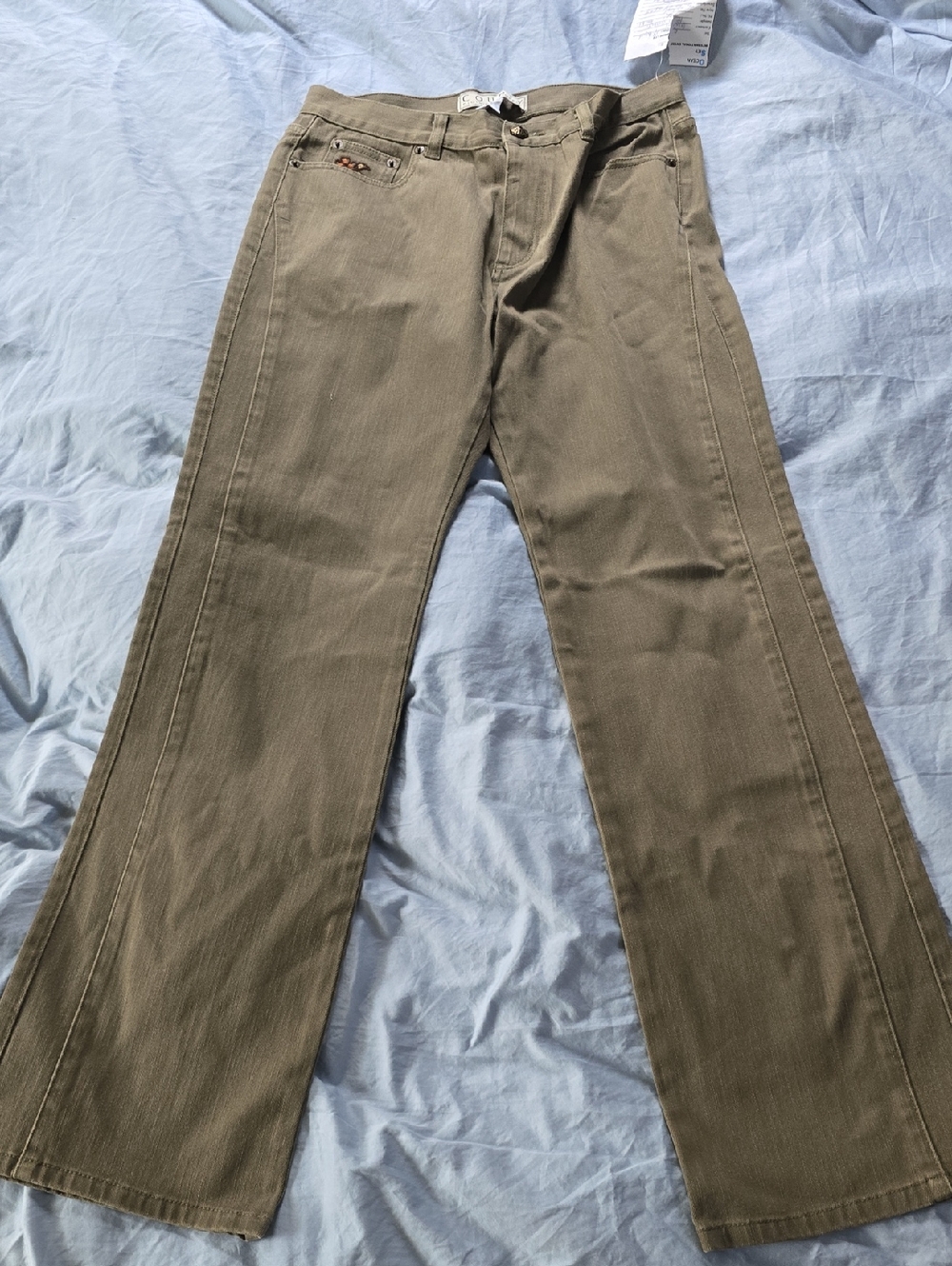 Women’s Boot Cut Jeans in Olive Green - Classic Style